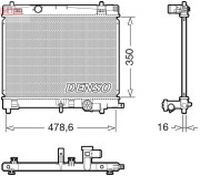 DRM50137 Chladič, chlazení motoru DENSO