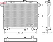 DRM51015 DENSO chladič motora DRM51015 DENSO