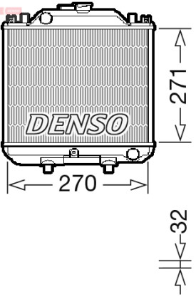 DRM99011 Chladič, chlazení motoru DENSO