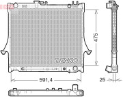 DRM99015 Chladič, chlazení motoru DENSO