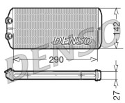 DRR07005 Výměník tepla, vnitřní vytápění DENSO