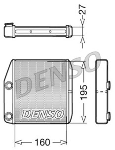 DRR09075 Výměník tepla, vnitřní vytápění DENSO