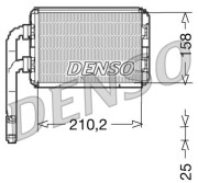 DRR23016 DENSO výmenník tepla vnútorného kúrenia DRR23016 DENSO