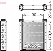 DRR46001 Výměník tepla, vnitřní vytápění DENSO