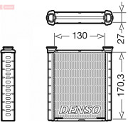 DRR46001 DENSO výmenník tepla vnútorného kúrenia DRR46001 DENSO
