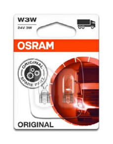 2841-02B OSRAM Žárovka (2ks) W3W (řada ORIGINAL - GLASS WEDGE BASE) | 24V 3W | 2841-02B OSRAM
