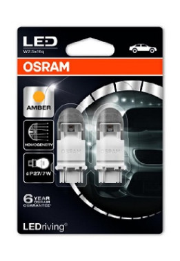3557YE-02B OSRAM Žárovka LED (2ks) P27/7W (řada LEDriving PREMIUM SL AMBER) | 12V 1,42/0,54W | 3557YE-02B OSRAM