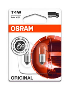 3930-02B OSRAM Žárovka (2ks) T4W (řada ORIGINAL - METAL BASE) | 24V 4W | 3930-02B OSRAM