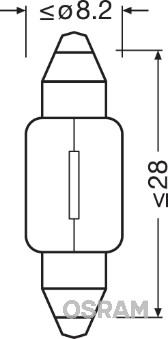 6430 Zarovka, svetlo pro cteni (interier vozidla) ORIGINAL ams-OSRAM