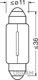 6461 Žárovka C10W 12V SV8,5-8 Standardní ams-OSRAM