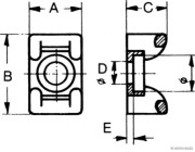 50265713 Upevnovaci sokl, kabelova svorka HERTH+BUSS ELPARTS