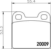 MDB1022 Sada brzdových destiček, kotoučová brzda MINTEX