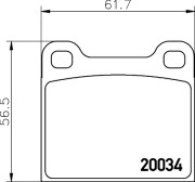 MDB1002 Sada brzdových destiček, kotoučová brzda MINTEX