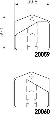 MGB709 Sada brzdových destiček, parkovací brzda MINTEX