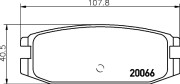 MDB1352 Sada brzdových destiček, kotoučová brzda MINTEX