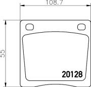 MDB1107 Sada brzdových destiček, kotoučová brzda MINTEX