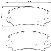 MDB2425 Sada brzdových destiček, kotoučová brzda MINTEX