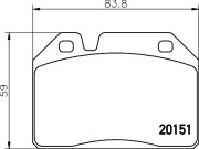 MDB1023 Sada brzdových destiček, kotoučová brzda MINTEX