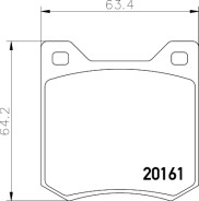 MGB550 Sada brzdových destiček, kotoučová brzda MINTEX