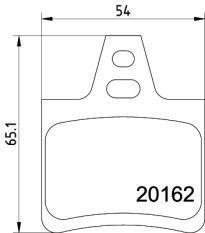 MDB1425 Sada brzdových destiček, kotoučová brzda MINTEX