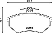 MDB1571 Sada brzdových destiček, kotoučová brzda MINTEX