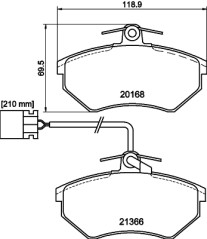 MDB1700 Sada brzdových destiček, kotoučová brzda MINTEX