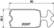 MDB1029 Sada brzdových destiček, kotoučová brzda MINTEX