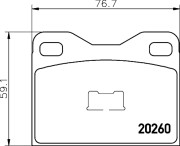 MDB1103 Sada brzdových destiček, kotoučová brzda MINTEX