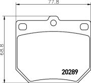 MDB1054 Sada brzdových destiček, kotoučová brzda MINTEX