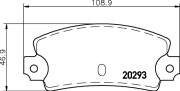 MDB1258 Sada brzdových destiček, kotoučová brzda MINTEX