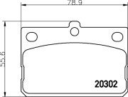 MDB1063 Sada brzdových destiček, kotoučová brzda MINTEX