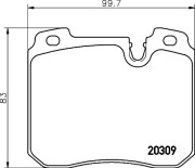 MDB1550 Sada brzdových destiček, kotoučová brzda MINTEX