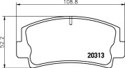 MDB1058 Sada brzdových destiček, kotoučová brzda MINTEX