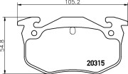 MDB1668 Sada brzdových destiček, kotoučová brzda MINTEX