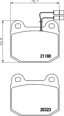 MDB1301 Sada brzdových destiček, kotoučová brzda MINTEX