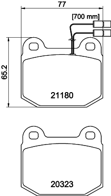 MDB1301 Sada brzdových destiček, kotoučová brzda MINTEX