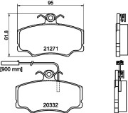 MDB1511 Sada brzdových destiček, kotoučová brzda MINTEX