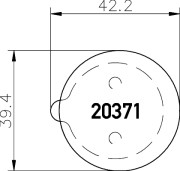 MDB1129 Sada brzdových destiček, parkovací brzda MINTEX