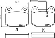 MDB1618 Sada brzdových destiček, kotoučová brzda MINTEX