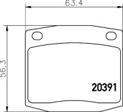 MDB1097 MINTEX sada brzdových platničiek kotúčovej brzdy MDB1097 MINTEX