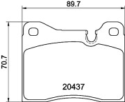 MDB1115 Sada brzdových destiček, kotoučová brzda MINTEX