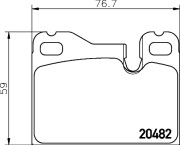 MDB1133 Sada brzdových destiček, kotoučová brzda MINTEX