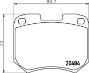 MDB1130 Sada brzdových destiček, kotoučová brzda MINTEX