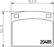 MDB1106 Sada brzdových destiček, kotoučová brzda MINTEX