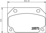 MDB1142 Sada brzdových destiček, kotoučová brzda MINTEX