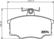 MDB1217 Sada brzdových destiček, kotoučová brzda MINTEX