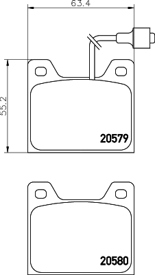 MDB1146 Sada brzdových destiček, kotoučová brzda MINTEX