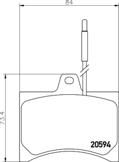 MDB1155 Sada brzdových destiček, kotoučová brzda MINTEX