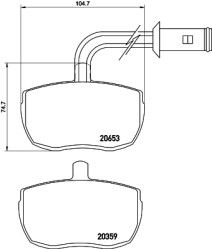 MDB1699 Sada brzdových destiček, kotoučová brzda MINTEX