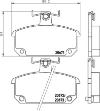 MDB1172 Sada brzdových destiček, kotoučová brzda MINTEX